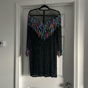 Caché | Vintage | size 10 | Metal Beaded Party Dress🎉HP